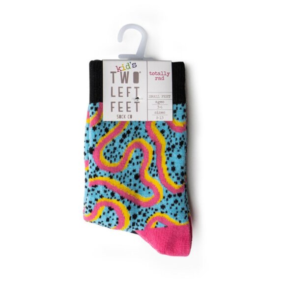 Two Left Feet- Kids Socks-- "Totally Rad" - Picture 1 of 2